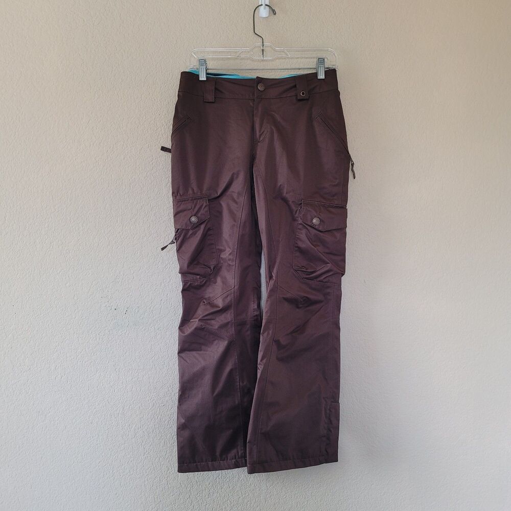 Burton Snowboard Pants Womens Size XS Dryride Dark Brown Cargo Ski Snow Outdoors